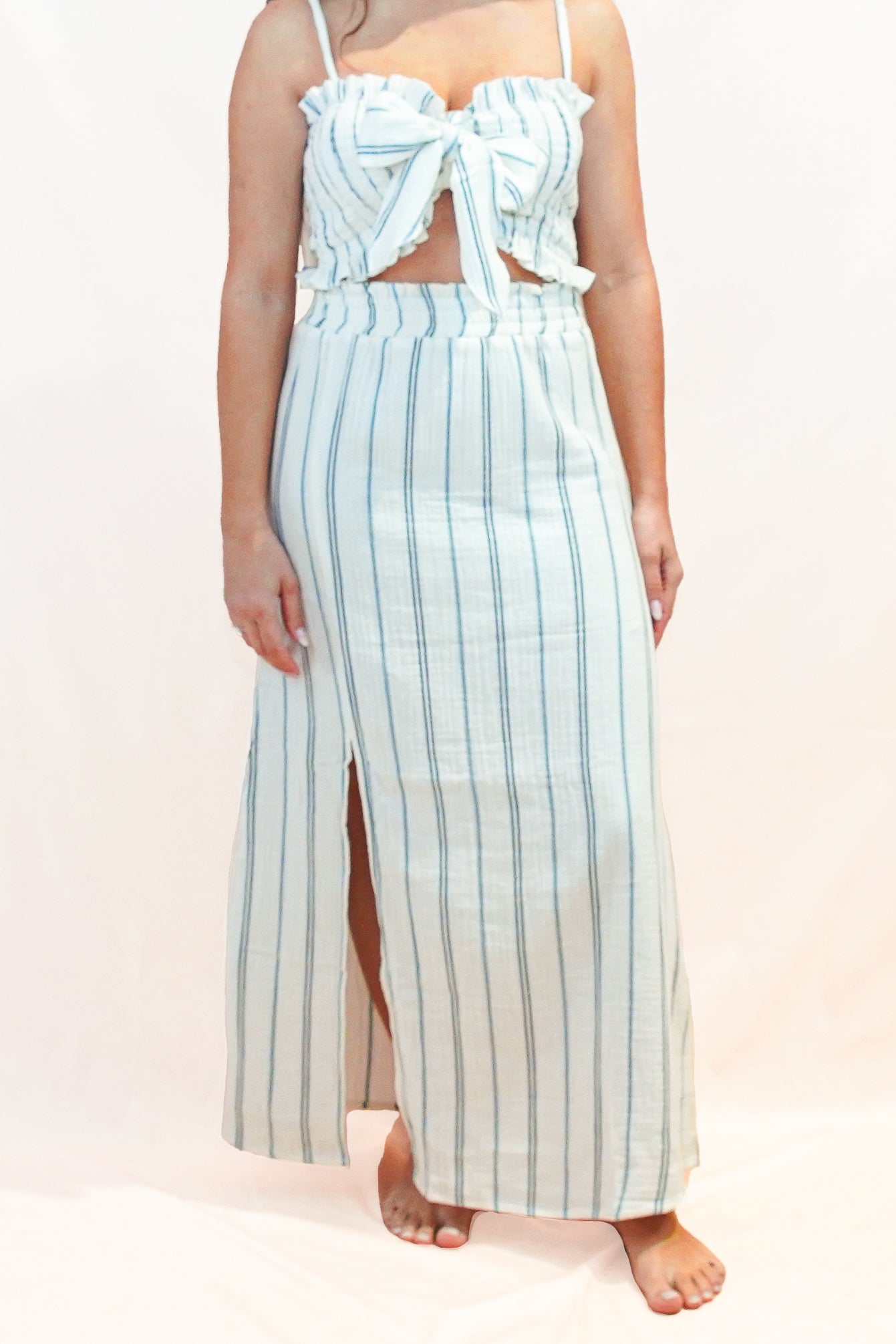 Formentera Skirt White and Blue