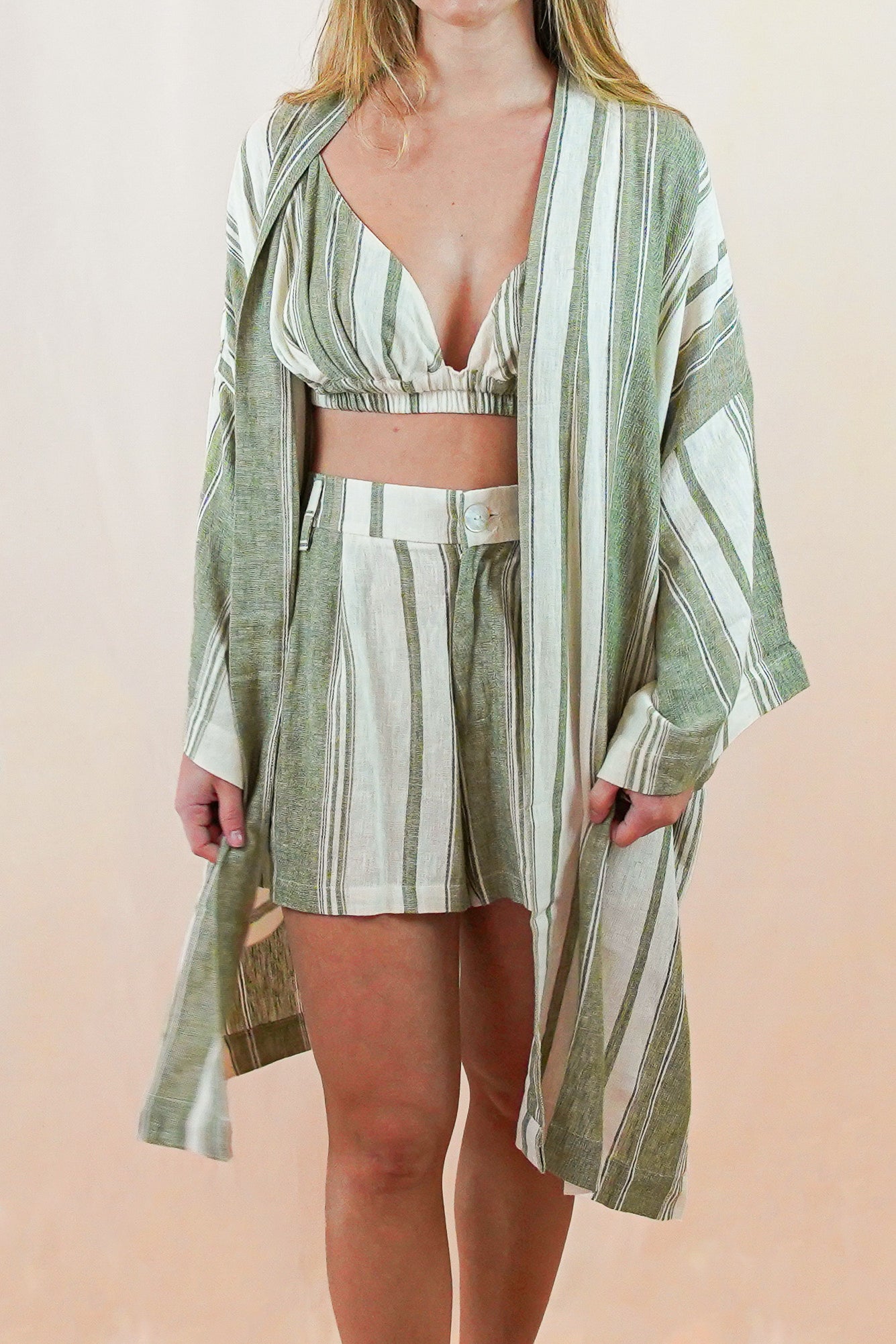 Olive Green Beach Caftan