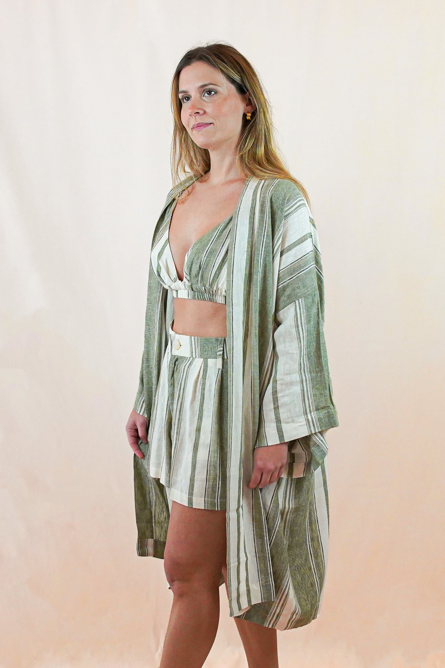 Olive Green Beach Caftan