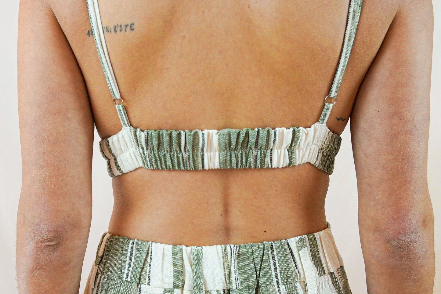 Olive Green Flower Top