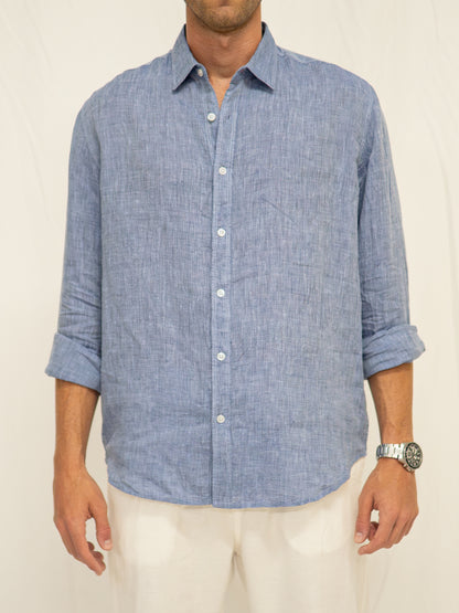 Luxury Denim Blue Shirt